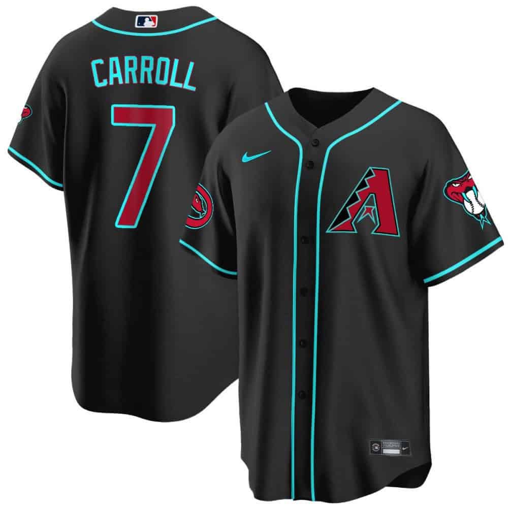 Men Arizona Diamondback #7 Carroll Black 2024 Nike Cool Base MLB Jersey->arizona diamondback->MLB Jersey